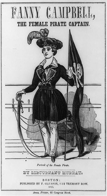 Portrait of the female pirate, from the Library of Congress collection