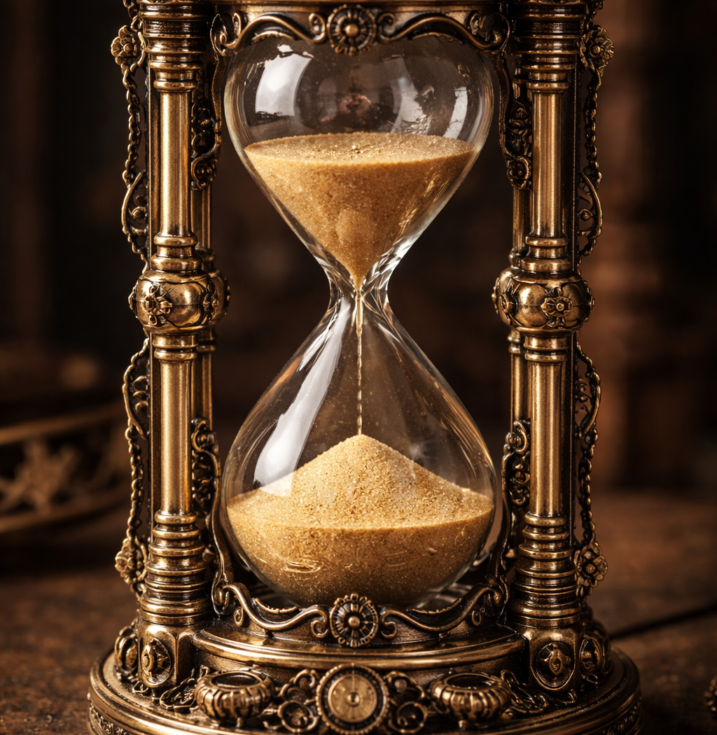 45 minutes in an hour glass